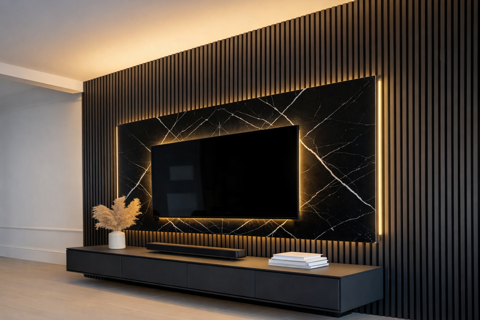 UV Marble Panel-Abstract Black