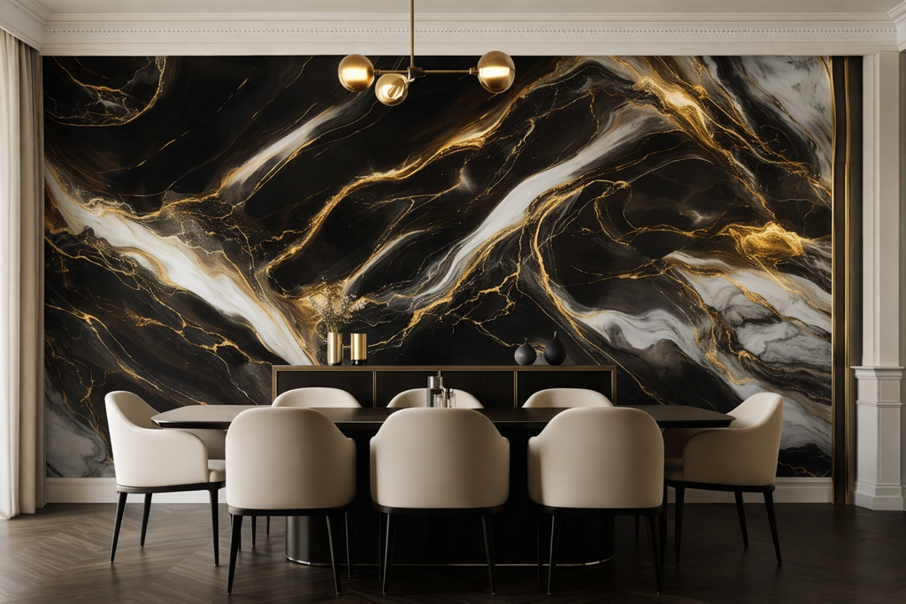 UV Marble Panel-Luxury Liquid Gold