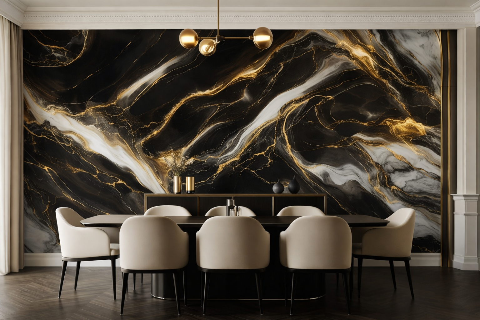 UV Marble Panel-Luxury Liquid Gold