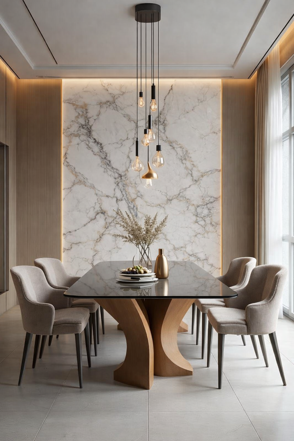 UV Marble Panel-Stone Grey White