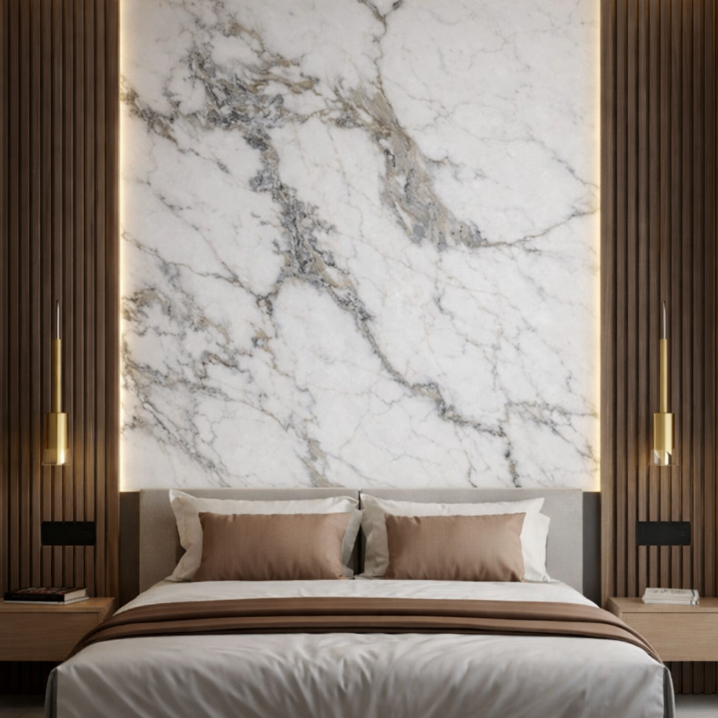 UV Marble Panel-Stone Grey White
