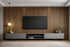 WPC Wall Panel- Teak & Dark Wood Two Tone