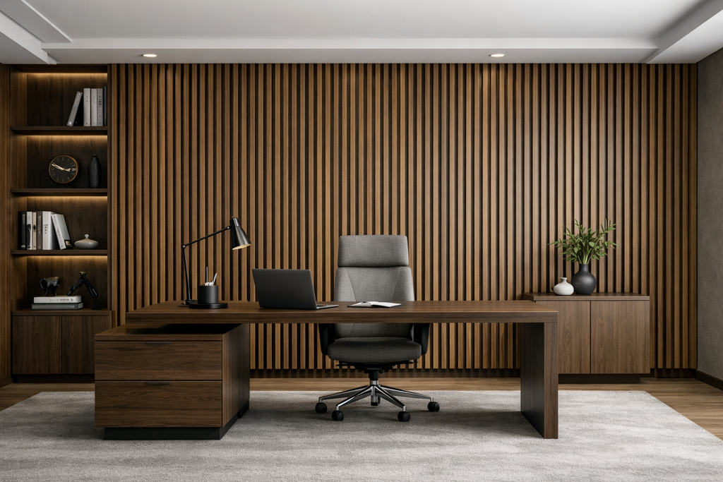 WPC Wall Panel- Teak & Dark Wood Two Tone
