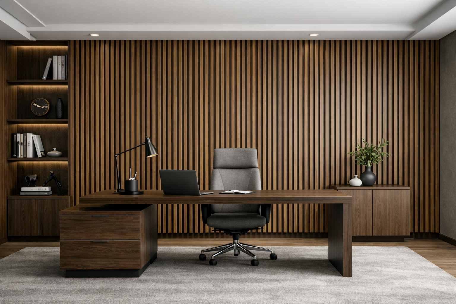 WPC Wall Panel- Teak & Dark Wood Two Tone