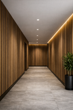 WPC Wall Panel- Teak & Dark Wood Two Tone