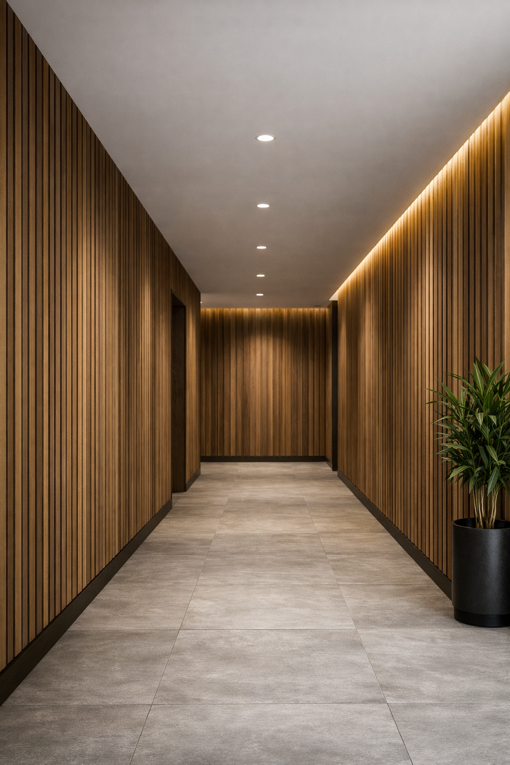 WPC Wall Panel- Teak & Dark Wood Two Tone