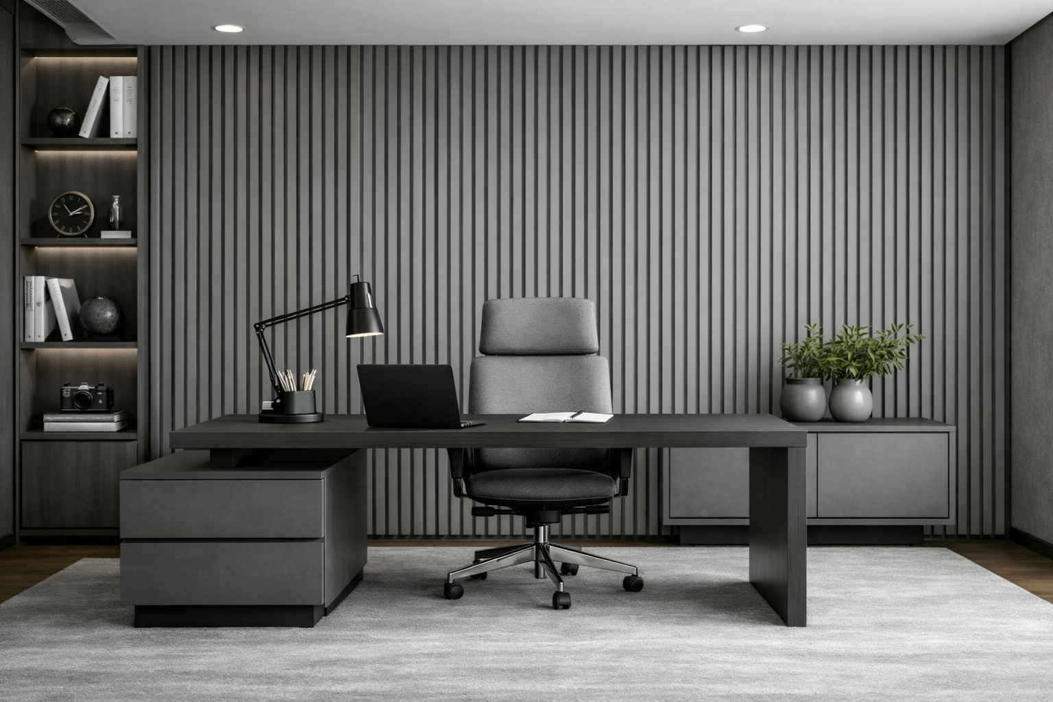 WPC Wall Panel- Textured Grey