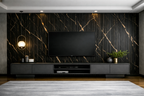 WPC Wall Panel- Black Gold Marble