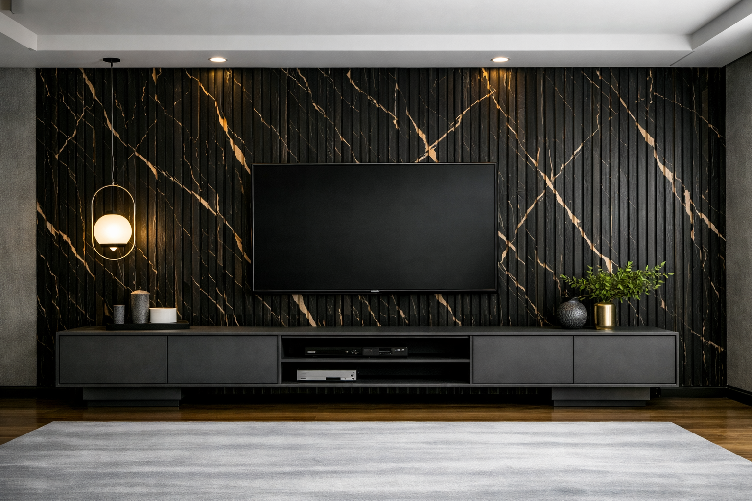 WPC Wall Panel- Black Gold Marble