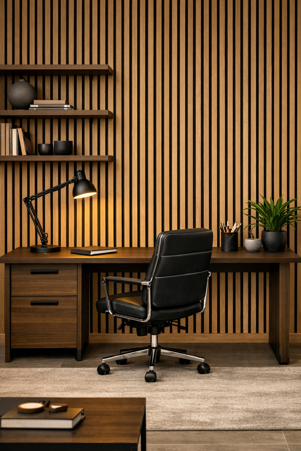 WPC Wall Panel-Sand Oak/ Black Gaps
