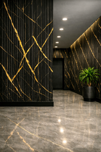 WPC Wall Panel- Black Gold Marble