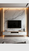 UV Marble Panel-Bright White Marble