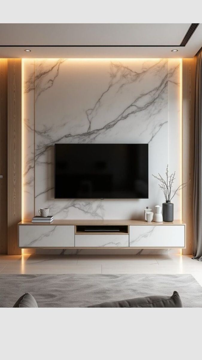 UV Marble Panel-Bright White Marble